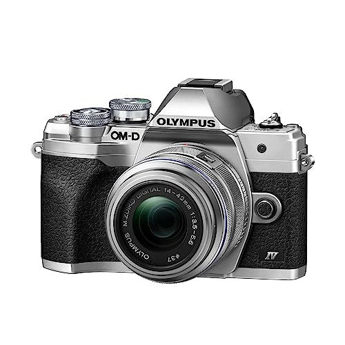 OM System OLYMPUS OM-D E-M10 Mark IV Silver Camera Body & Olympus M.Zuiko Digital 14-42mm F3.5-5.6 II R Lens Silver