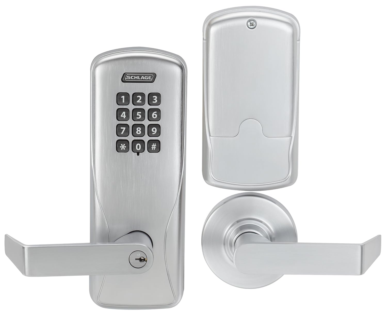 SCHLAGE - CO100CY70KPRHO626 Schlage CO Series Class 100 Offline Electronic Lock, Cylindrical Chassis, Classroom/Storeroom Function, Keypad