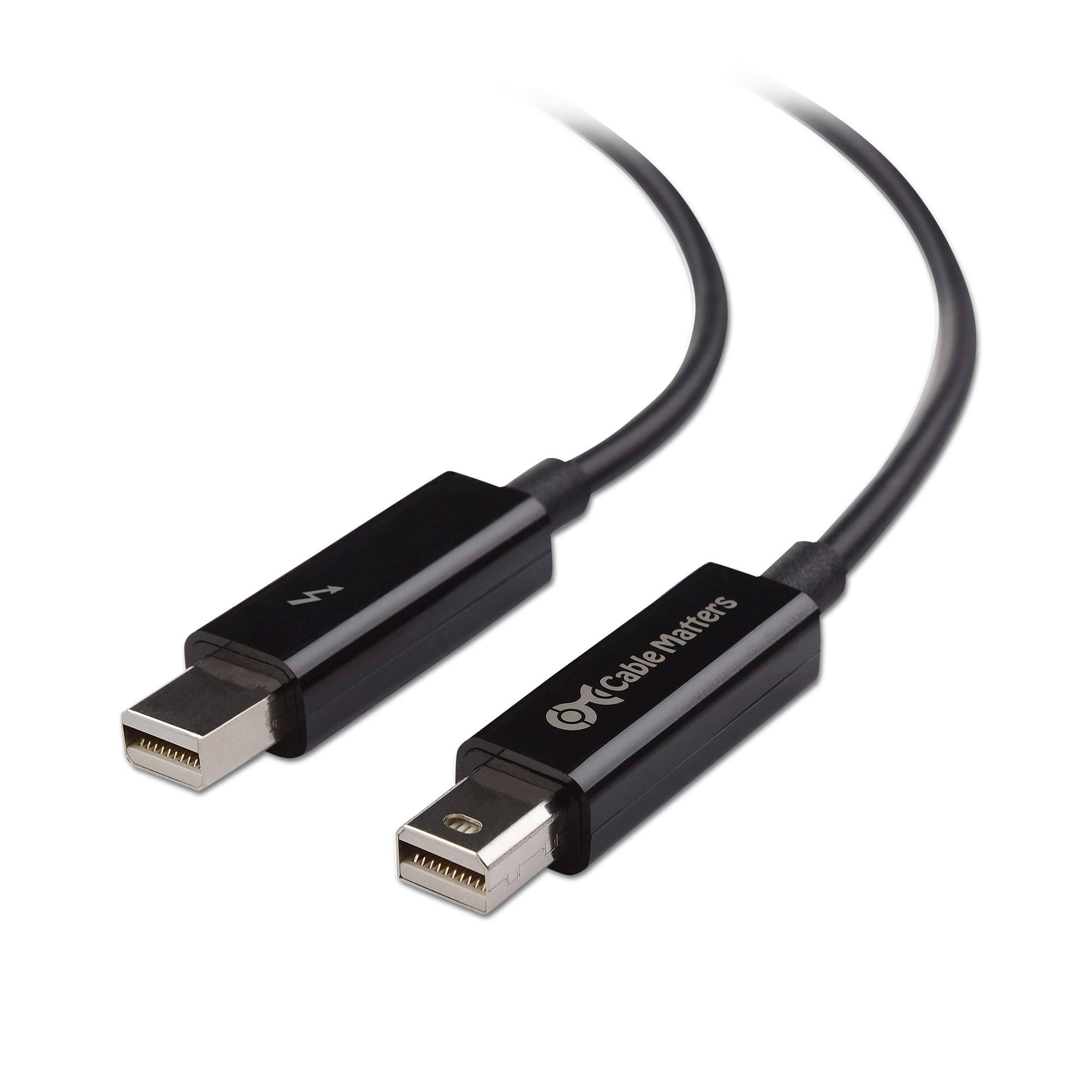 [Certified] Cable Matters Thunderbolt 2 Cable in Black 6.6 ft /2M