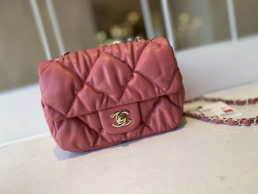 Chanel Small Flap Bag Gold Hardware Pink For Women, Women&rsquo;s Handbags, Shoulder Bags 7.5in/19cm AS2232