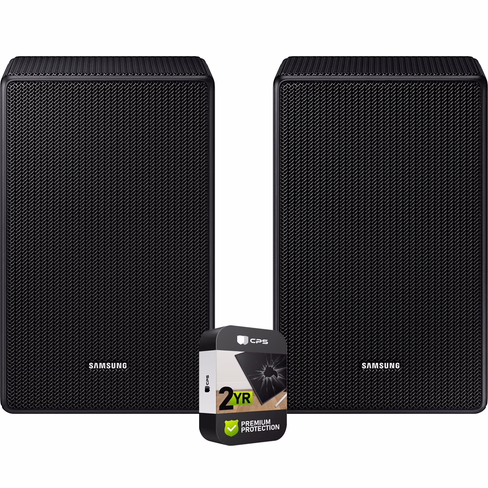 Restored Samsung SWA-9500S/ZA Wireless Rear Speaker Kit w/ Dolby Atmos for Soundbar Surround Sound Bundle with 2 YR CPS Enhanced Protection Pack