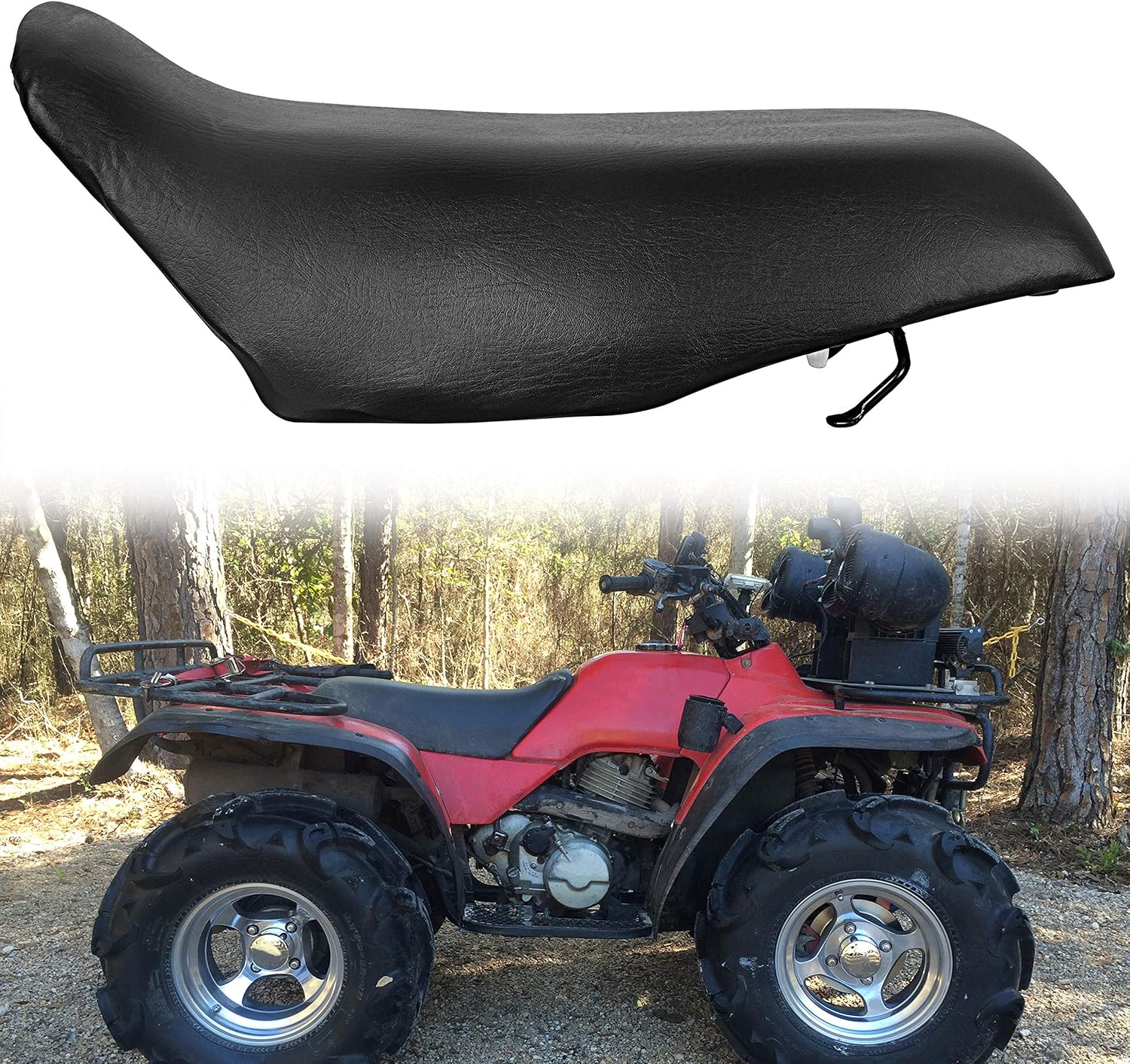 ECOTRIC New ATV Complete Seat Compatible with 1992-2000 Honda TRX 300 TRX300 FW Fourtrax 4X4