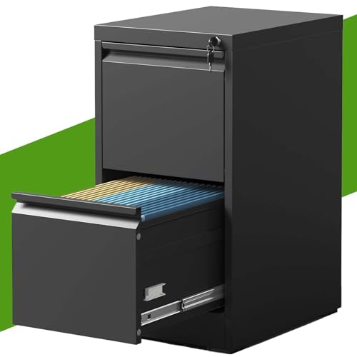 3 Drawer File Cabinet with Lock, Vertical File Cabinet for Home Office,Heavy Duty Metal File Storage Cabinet for Letter/Legal/A4/F4 Size File