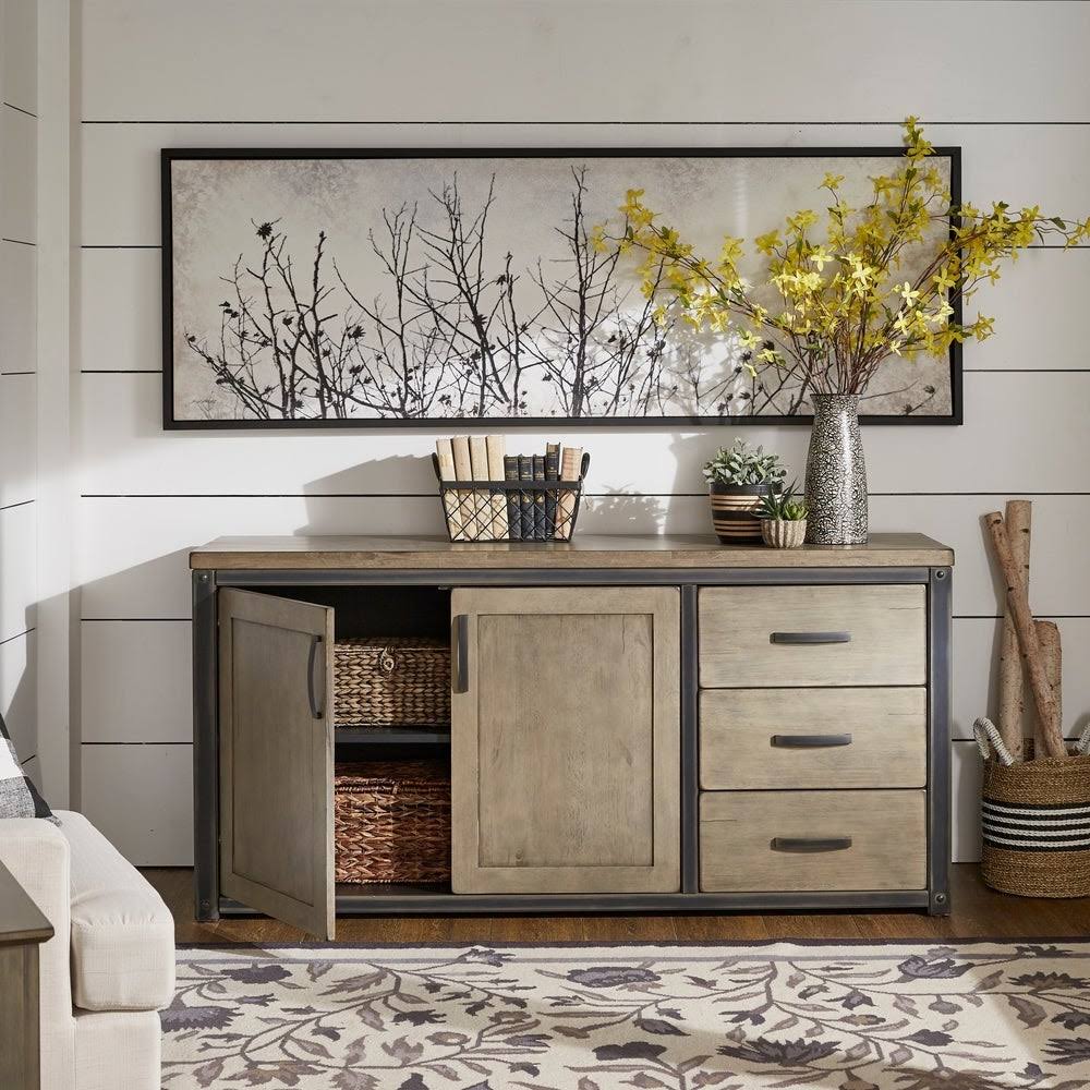 Carbon Loft Heritage 2-Door Buffet, Black Loft Heritage 2-Door Buffet