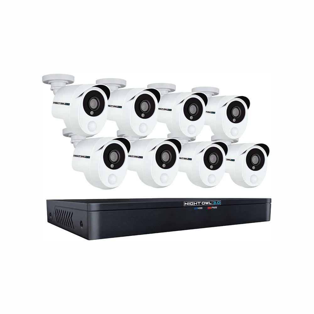 Night Owl 8-Channel 3MP 1TB DVR Security Camera System with 8 Wired 1080p Smart Infrared Bullet Cameras X31P-88