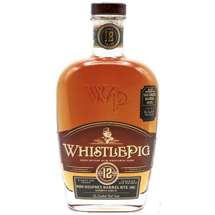 WhistlePig 12 Year Old Bespoke Barrel Rye Aged in a Re-Toasted Red Cask 'San Diego Barrel Boys' Single Barrel - Nestor Liquor