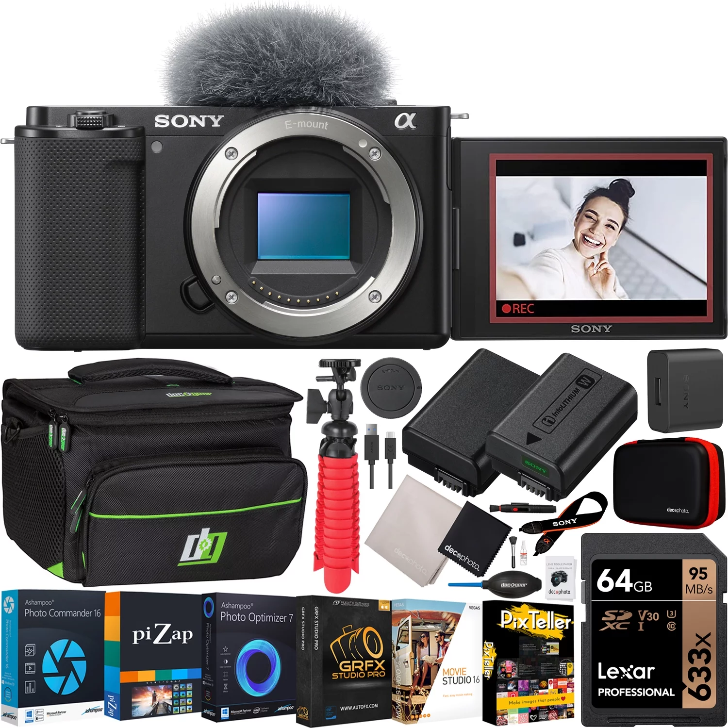 Sony ZV-E10 Mirrorless Alpha APS-C Interchangeable Lens Vlog Camera (Body