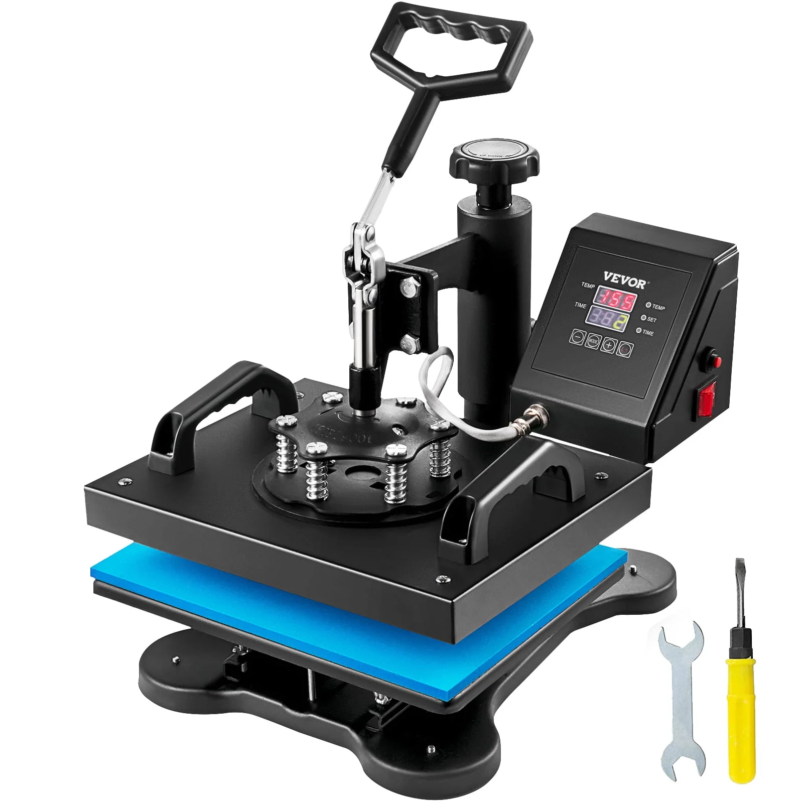 VEVOR 12X10 inch Heat Press Dual Digital Heat Press Machine 650W Swing Away Heat Press T-Shirt Sublimation Printer Transfer 360 Degree Rotation for