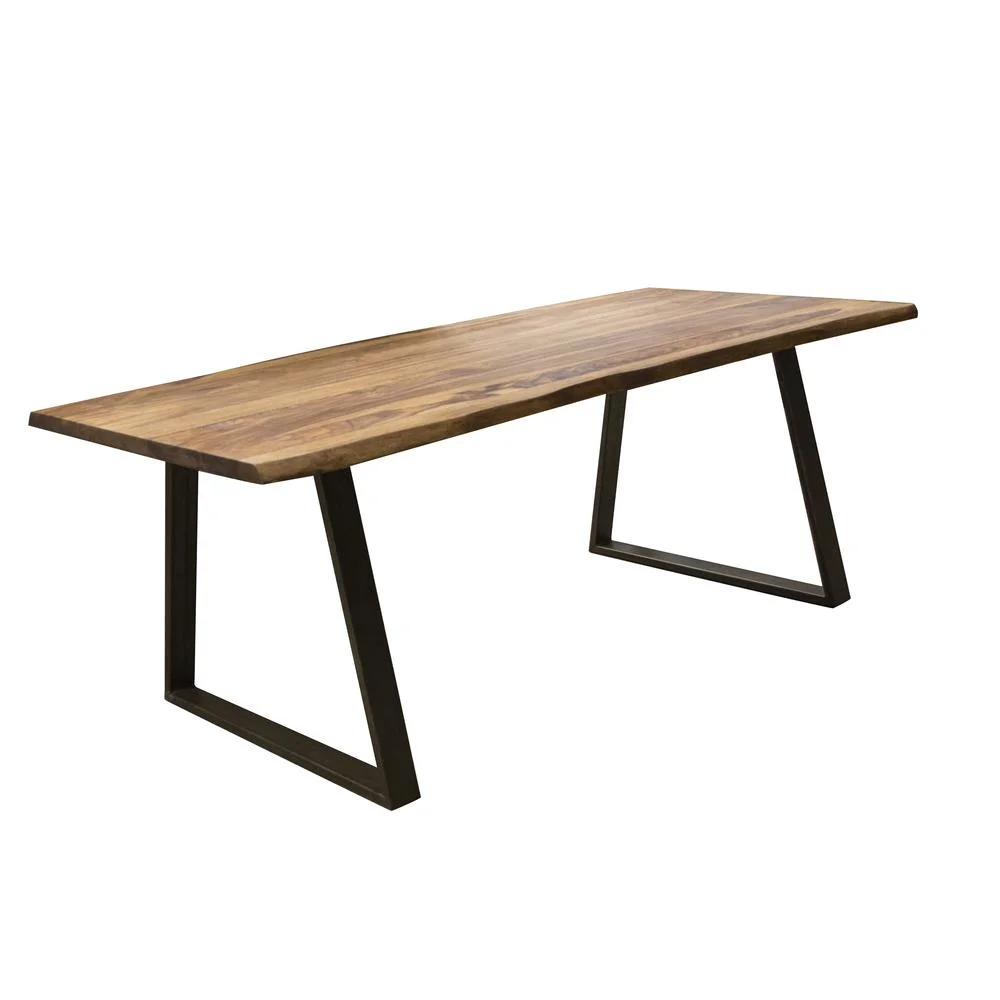 AmeriHome 63-inch Rectangle Sheesham Rosewood Finish Wood Top Dining Table Seating Capacity of 6