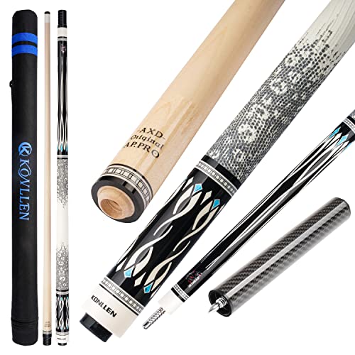 KONLLEN Pool Cue Stick Pro Taper Canadian Maple Billiard Pool Sticks for Adults with Low Deflection Shaft (10.5mm/11.5mm/12.5mm Tip) Professional