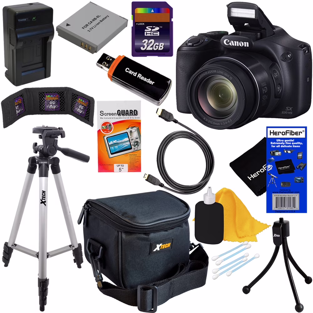 HeroFiber Canon Powershot SX530 HS 16.0 MP Digital Camera with 50x Zoom