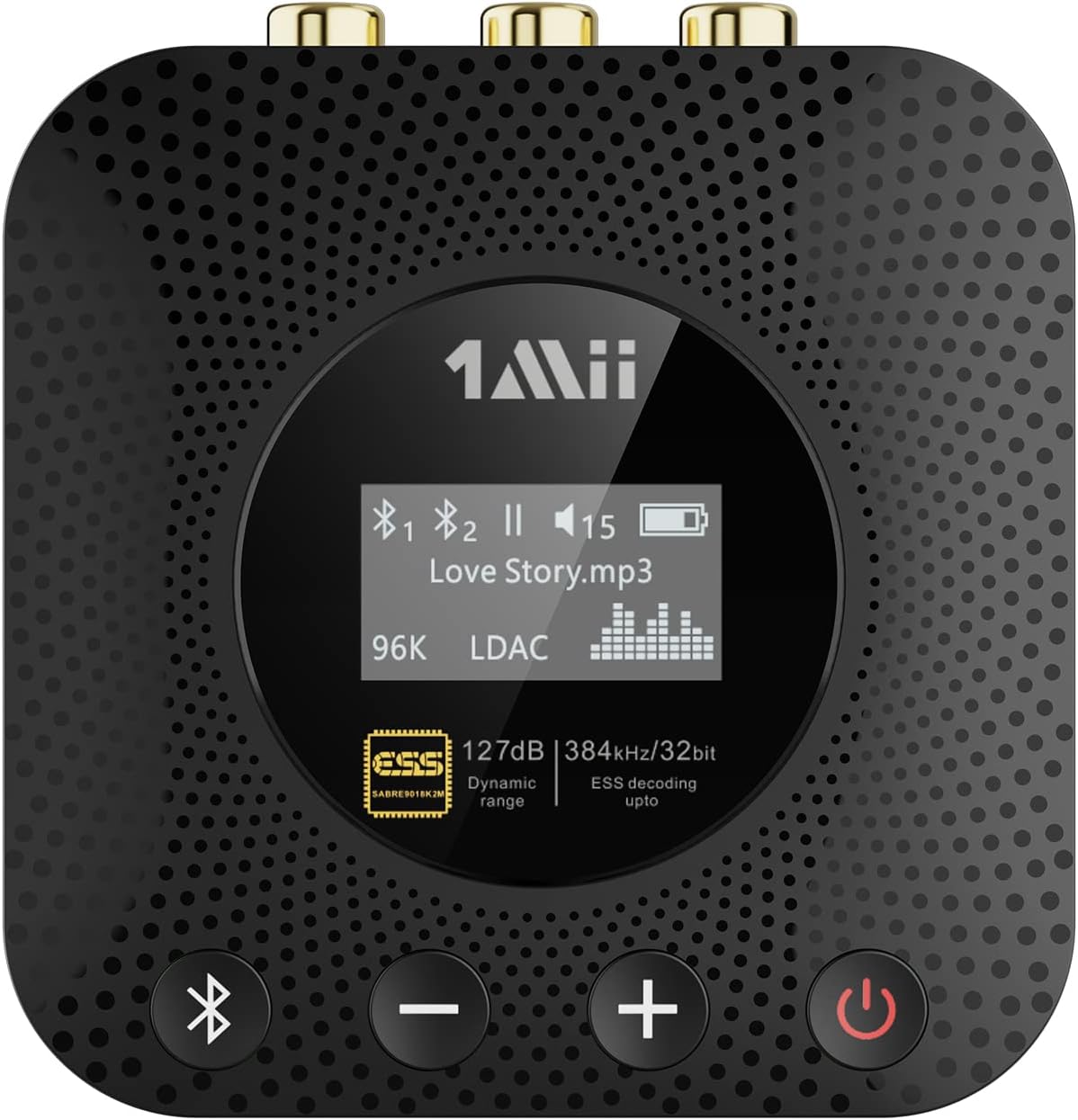 1Mii B06HD+ Bluetooth Receiver, HiFi Bluetooth 5.0 Audio Adapter w/ Audiophile DAC, LDAC, aptX HD & Low Latency