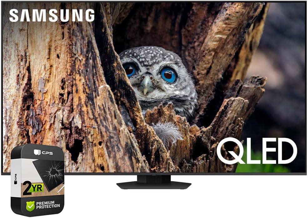 Samsung QN55Q80DAFXZA 55 Inch QLED 4K Smart TV 2024 (Renewed) Bundle with 2 YR CPS Enhanced Protection Pack