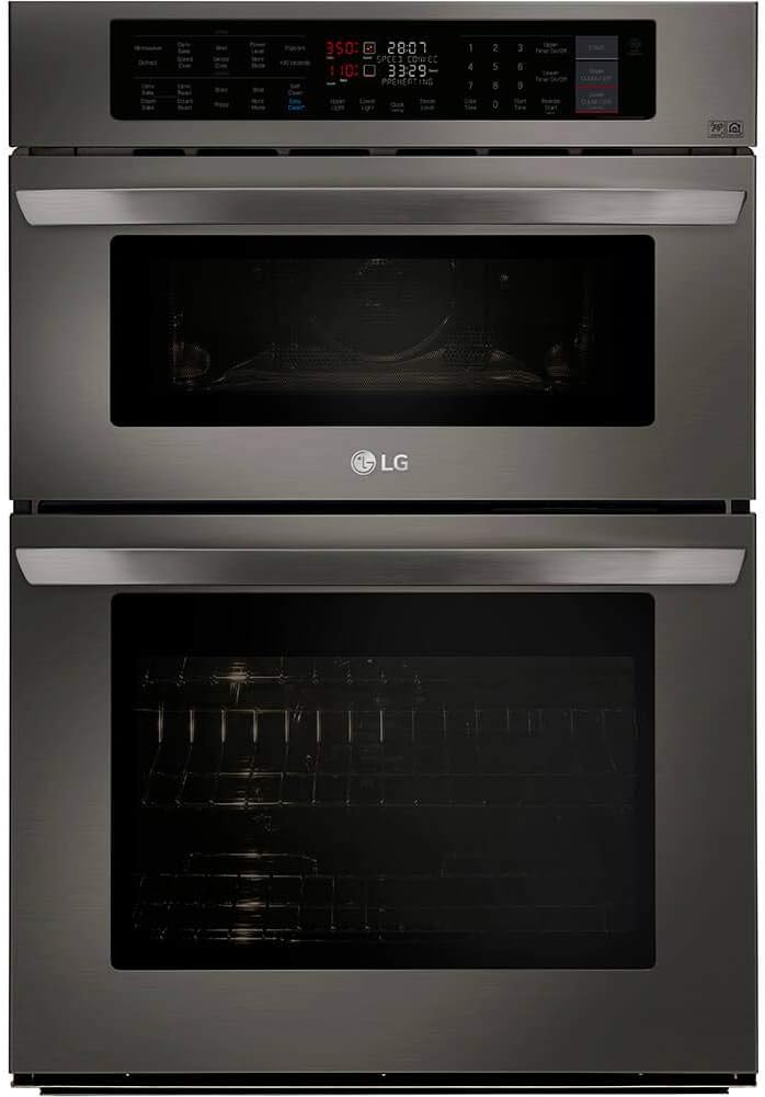 LG LWC3063BD 30 Black Stainless Convection Double Wall Oven