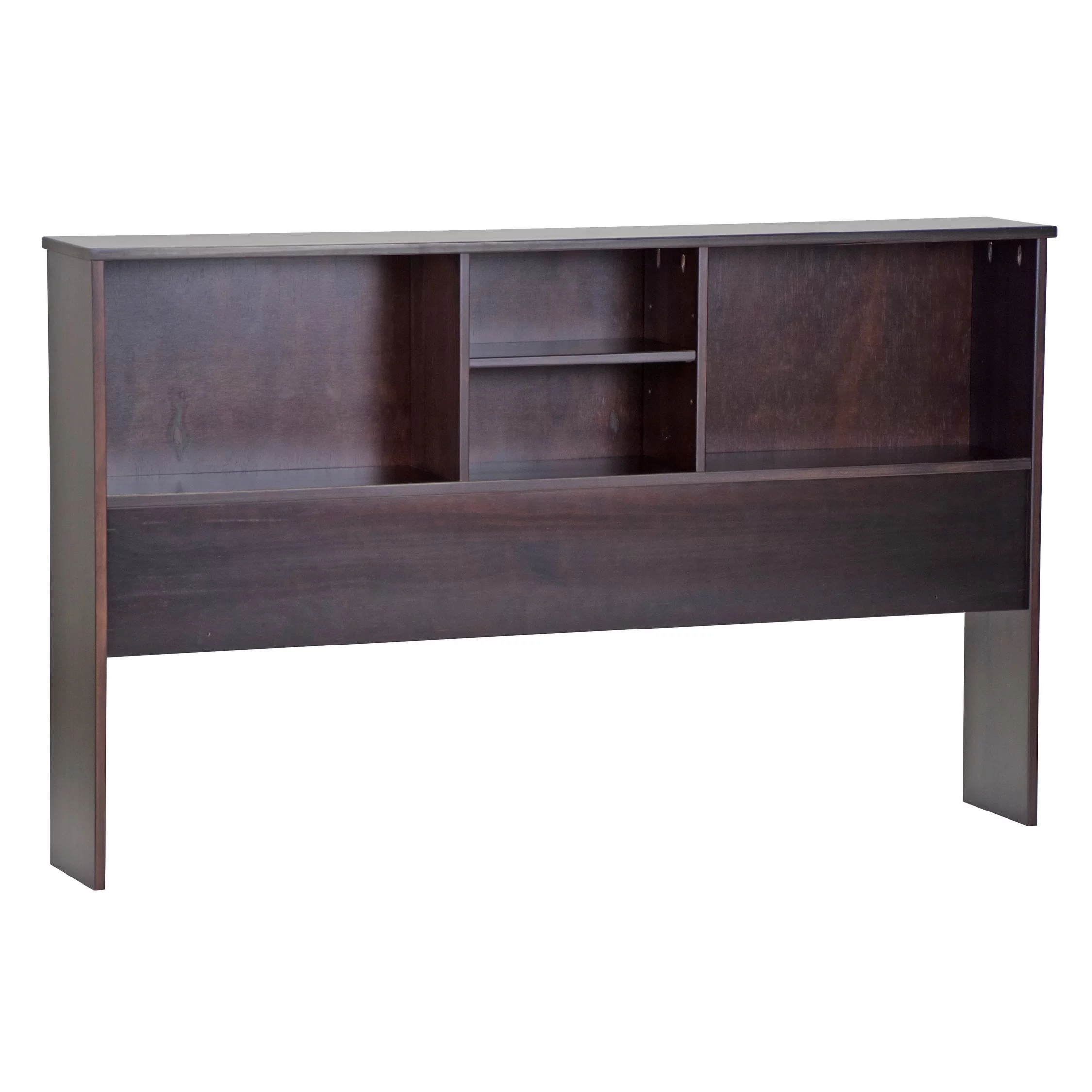 Palace Imports, Inc Palace Imports 100% Solid Wood Kansas Full Size Bookcase Headboard Java Stained