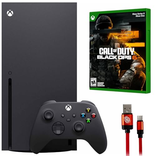 Microsoft Xbox Series X 1TB SSD with Call of Duty Black Ops 6 Cross-Gen Edition with Deco Gear 6FT Type-C Charge & Sync USB Cable with Transfer