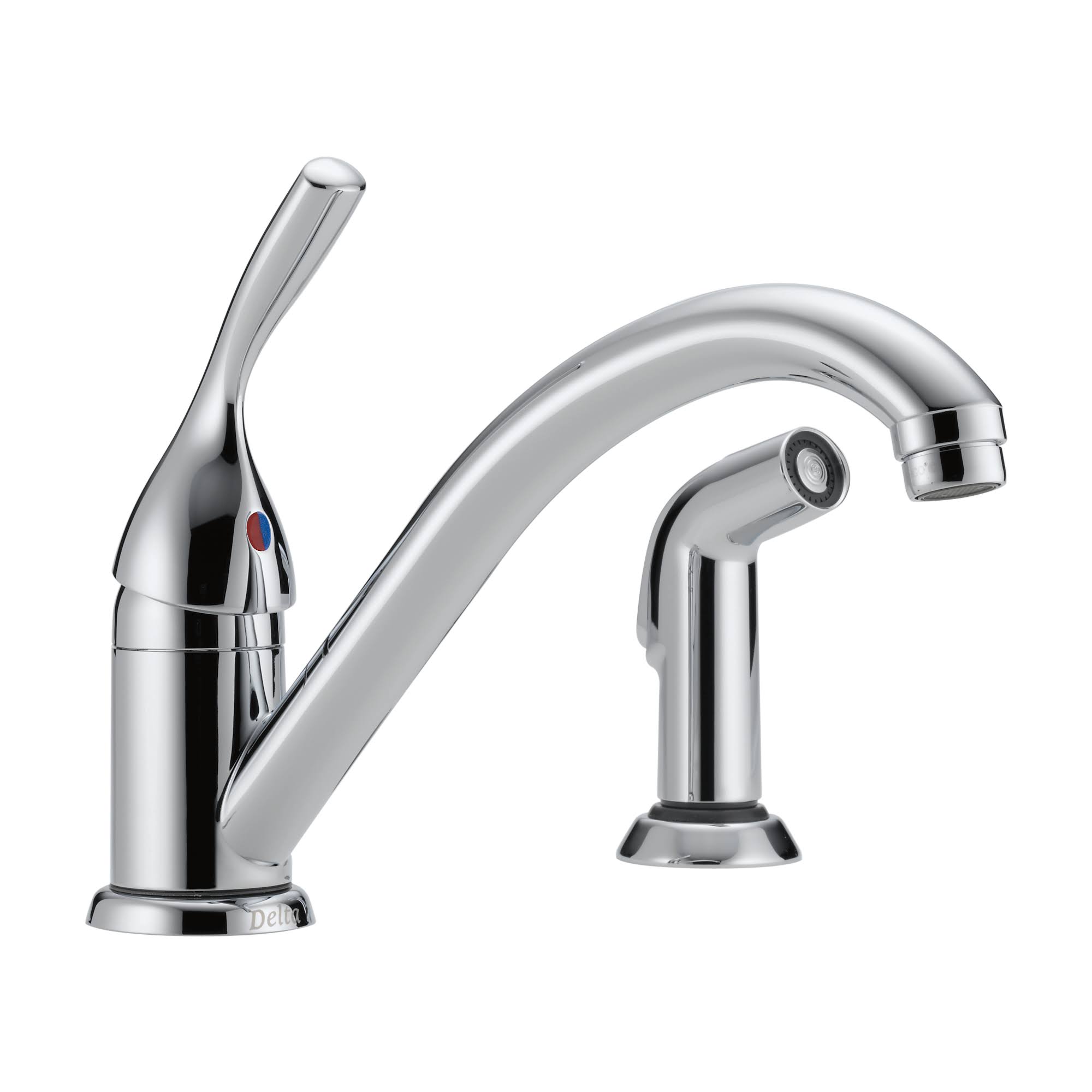 Delta 175-DST Classic Chrome Single Handle Kitchen Faucet with Spray