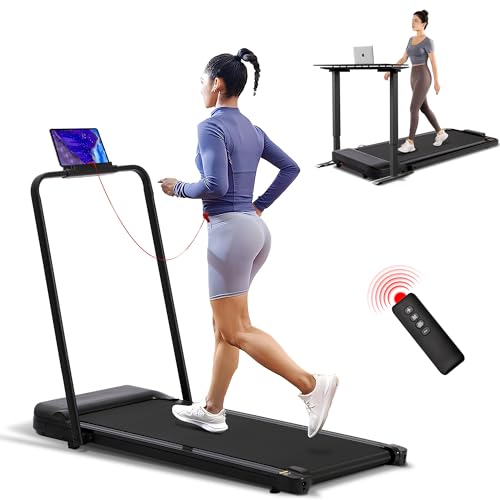 MAGIC UNION Walking Pad Treadmill Under Desk, 3 in 1 Portable Mini Treadmill for Home and Office