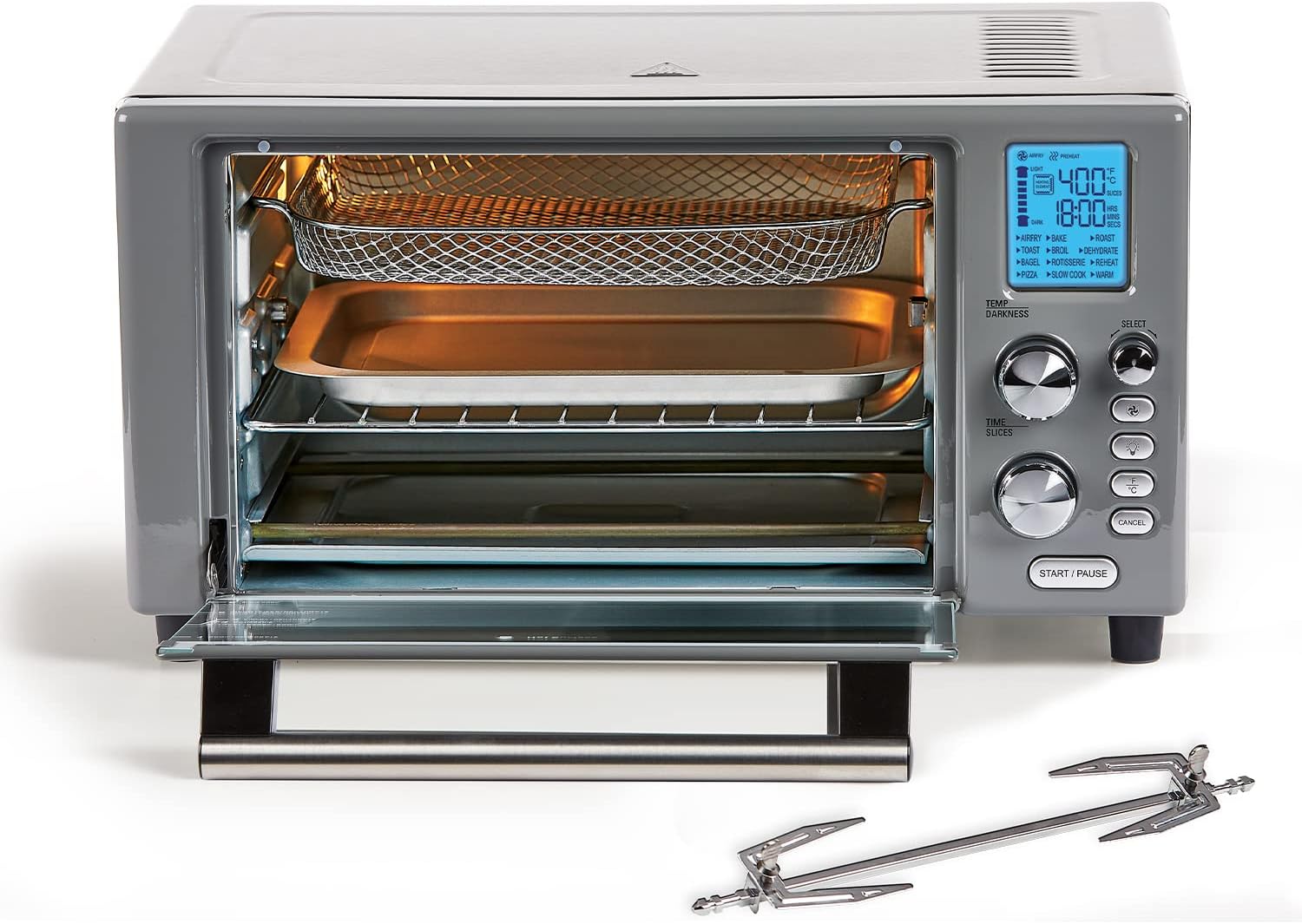 Emeril Lagasse Power Air Fryer 360 Better Than Convection Ovens Hot Air Fryer Oven, Toaster Oven, Bake, Broil, Slow Cook and More Food Dehydrator