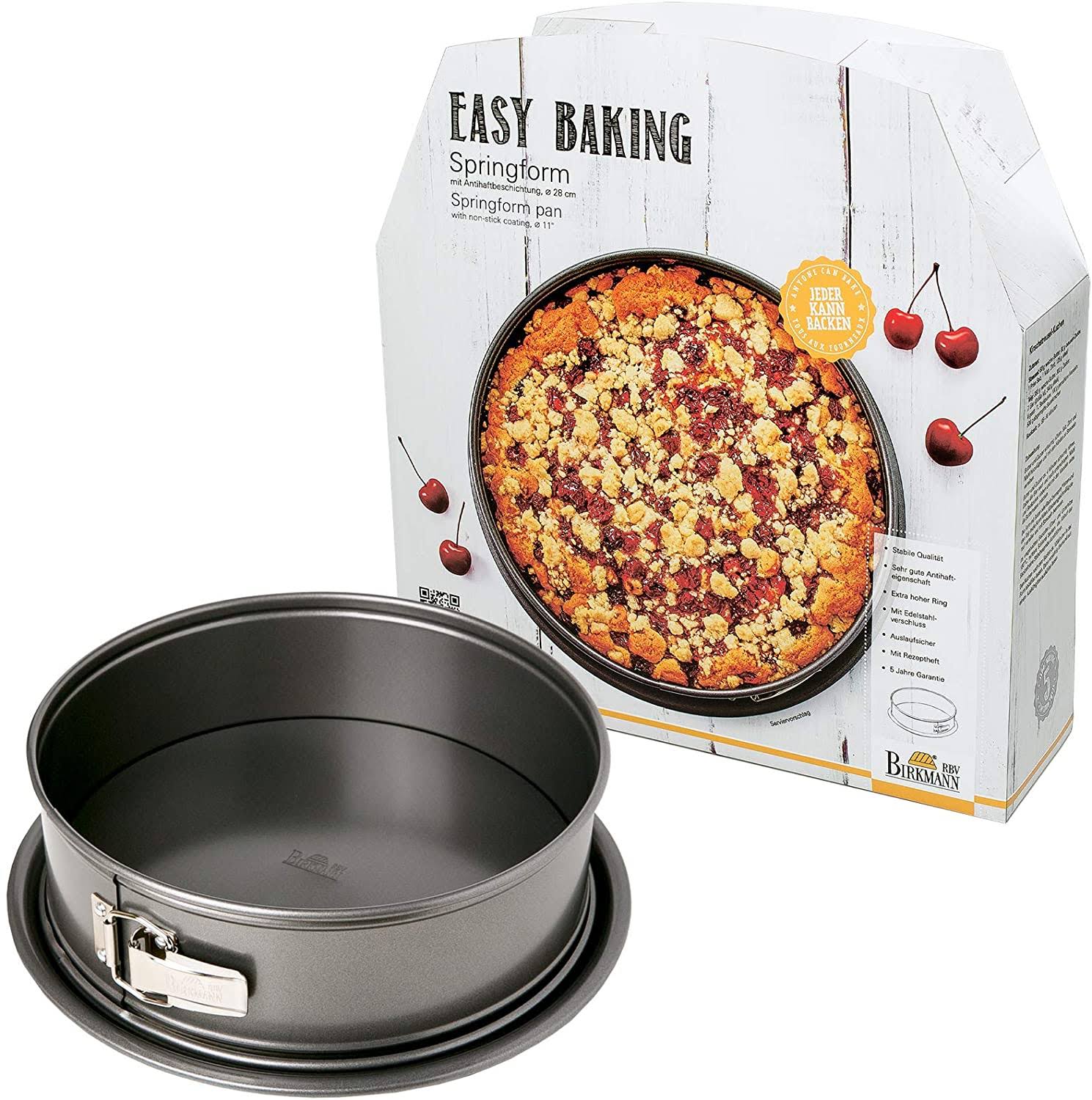 Birkmann Easy Baking Springform Pan, Stainless Steel, Grey, 28 cm