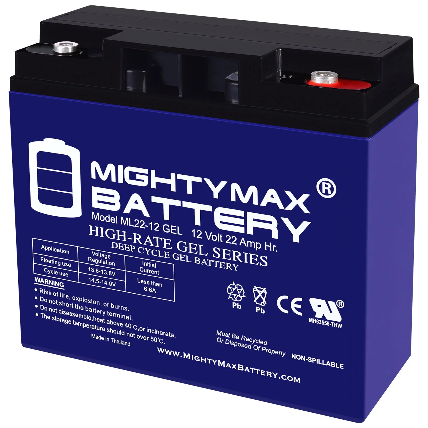 12V 22AH GEL Replacement Battery - Curated Treasures Market