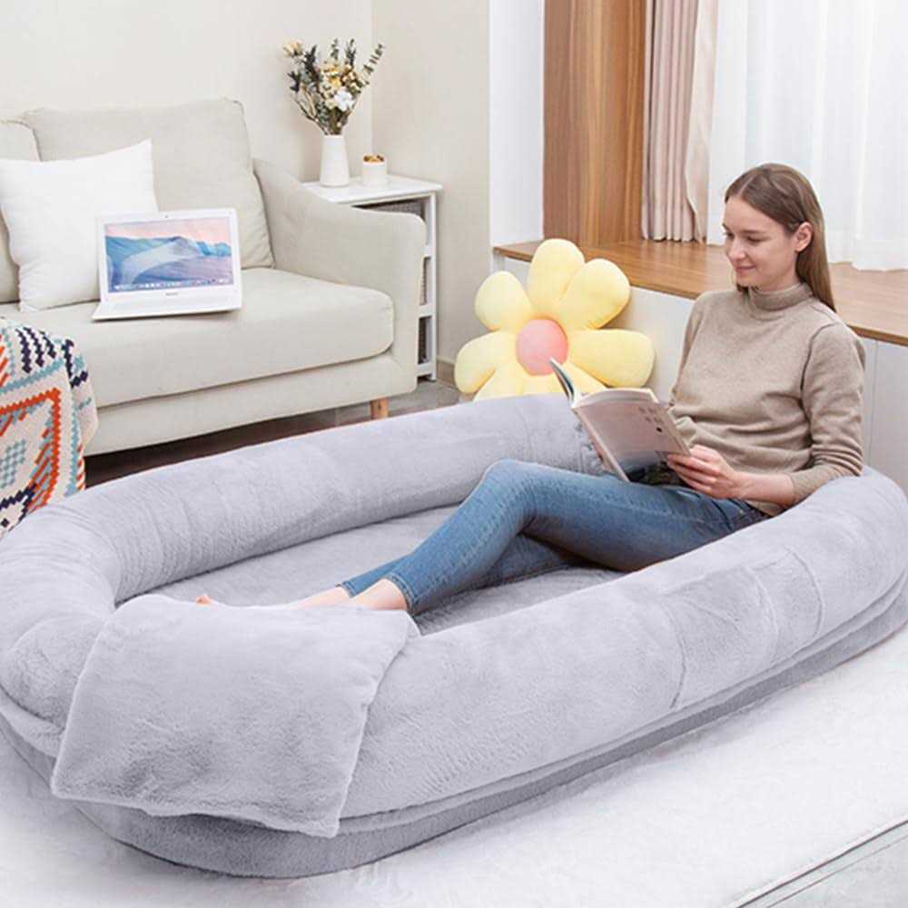 Human Dog Bed Large Dog Bed with Raised Cushioned Rim and - Pet Supplies online store