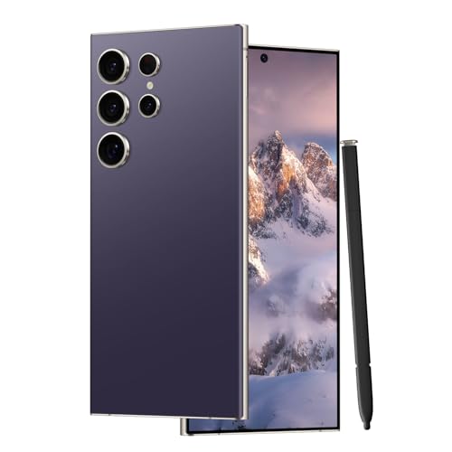 Unlocked Cell Phones C24 Ultra Smartphone Android 13 Phones 8GB+256GB/6.8" HD Screen/Dual SIM/108MP+48MP Camera/6800 mAh/Built-in Pen (Light Cyan)