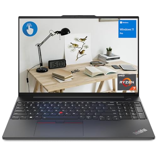 LENOVO ThinkPad E16 Gen 1 Business Laptop, 16" FHD+ Display, AMD Ryzen 7 7730U, 16GB RAM, 512GB SSD, Backlit Keyboard, Fingerprint Reader, HDMI
