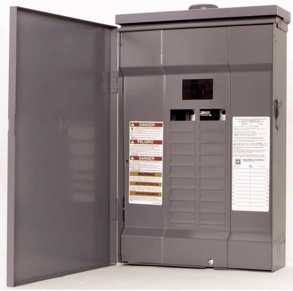 Square D Homeline 100A Main Breaker Plug-on Neutral Load Center - HOM2040M100PRB
