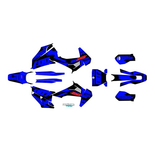 Graphics Kit for Husqvarna TX300, FX350, and FX450 (2019-2022) Flex Series Blue-Yellow 16 Mil - Dirt Pit Bike Motorcycle Sticker