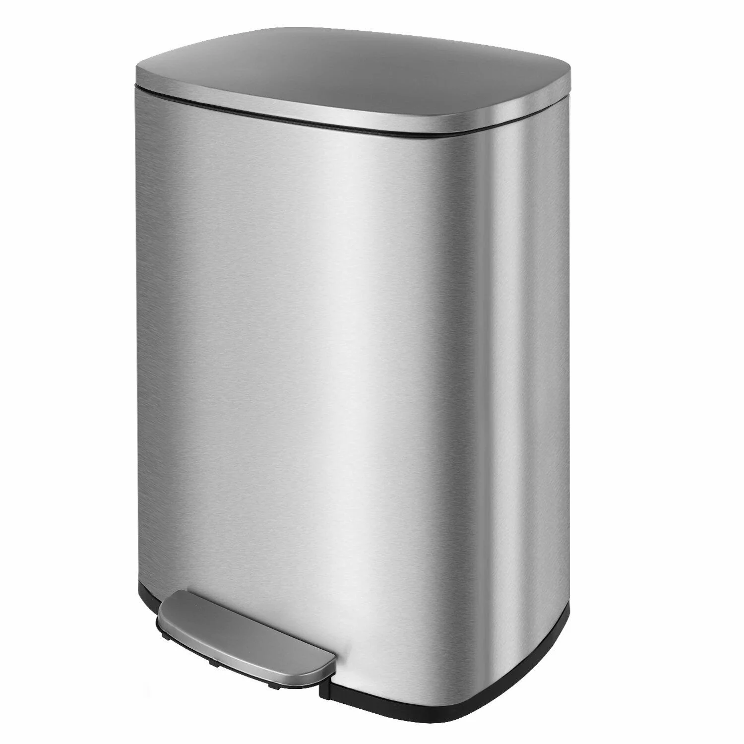 Pirecart 13.2 Gallon / 50L Stainless Steel Garbage Can for Office Bedroom Bathroom