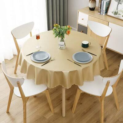 Heavy Duty Vinyl Tablecloth, Waterproof and Oil-Proof Solid Color Wipeable Table Cloth, Washable Table Cover for Indoor and Outd