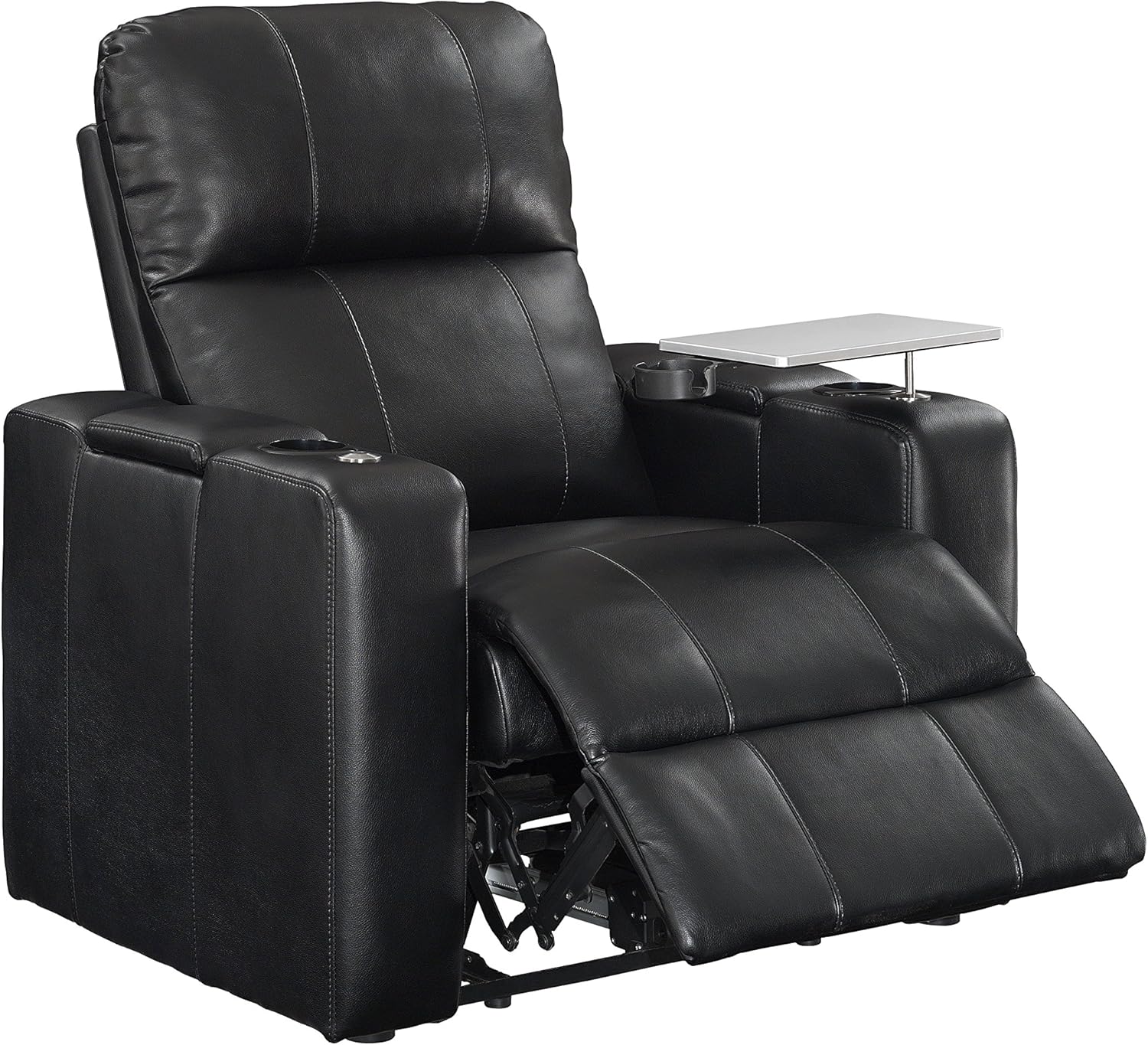 Pulaski Larson Theatre Recliner, 38.0" L X 39.5" W X 43.0" H, Black