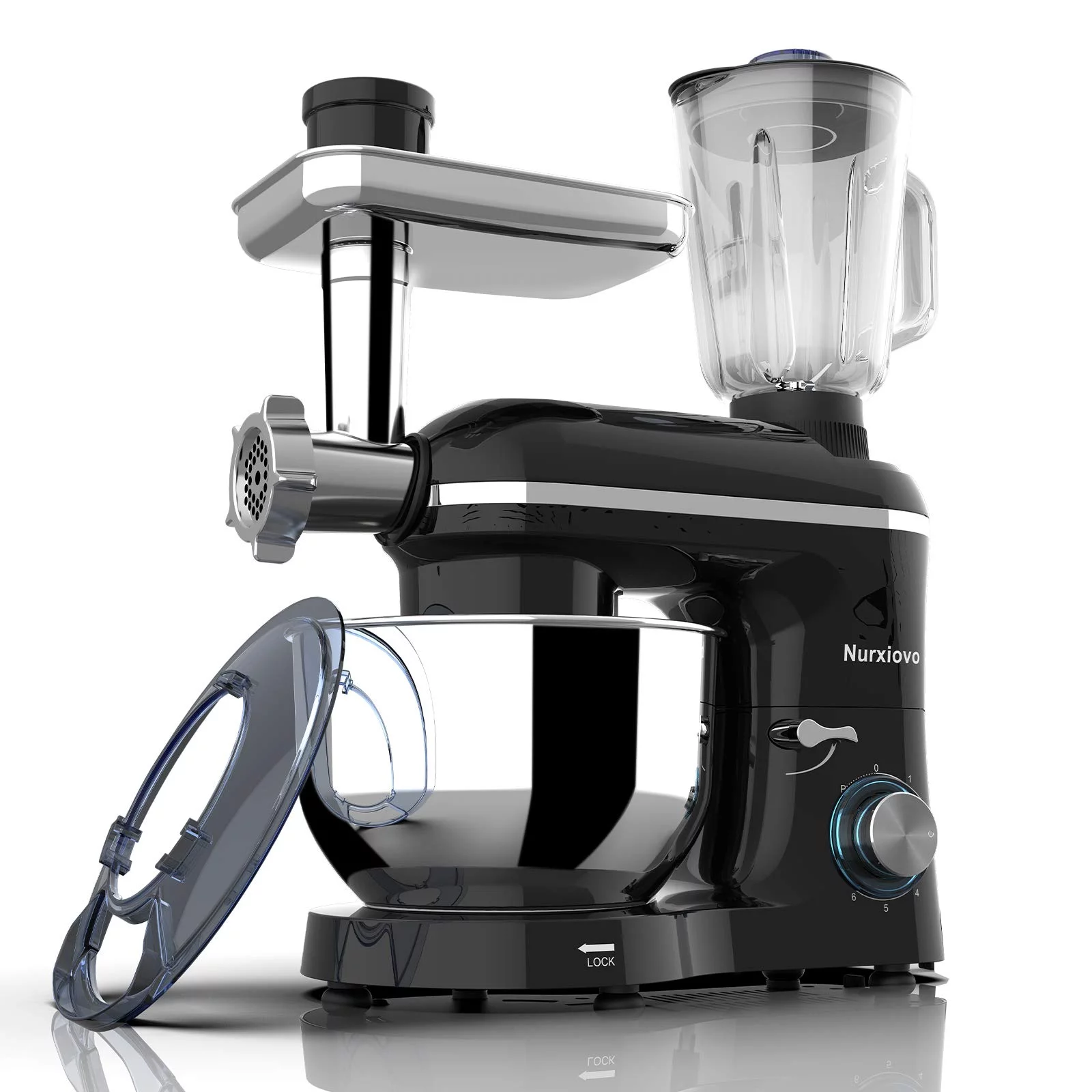 SUNCOO 3 in 1 Kitchen Stand Mixer Commercial Multifunctional Food Electric Mixer Tilt-Head Dough Machine with 6-1/2 Qt Stainless Steel Bowl, Whisk