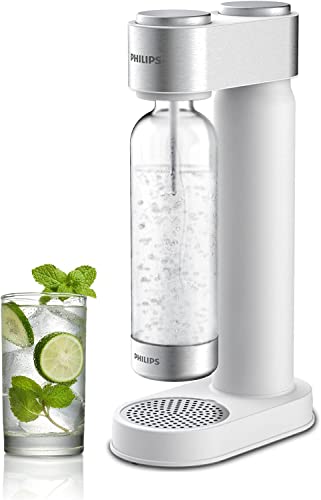 Philips Stainless Sparkling Water Maker Soda Maker Machine for Home Carbonating with BPA free PET 1L Carbonating Bottle