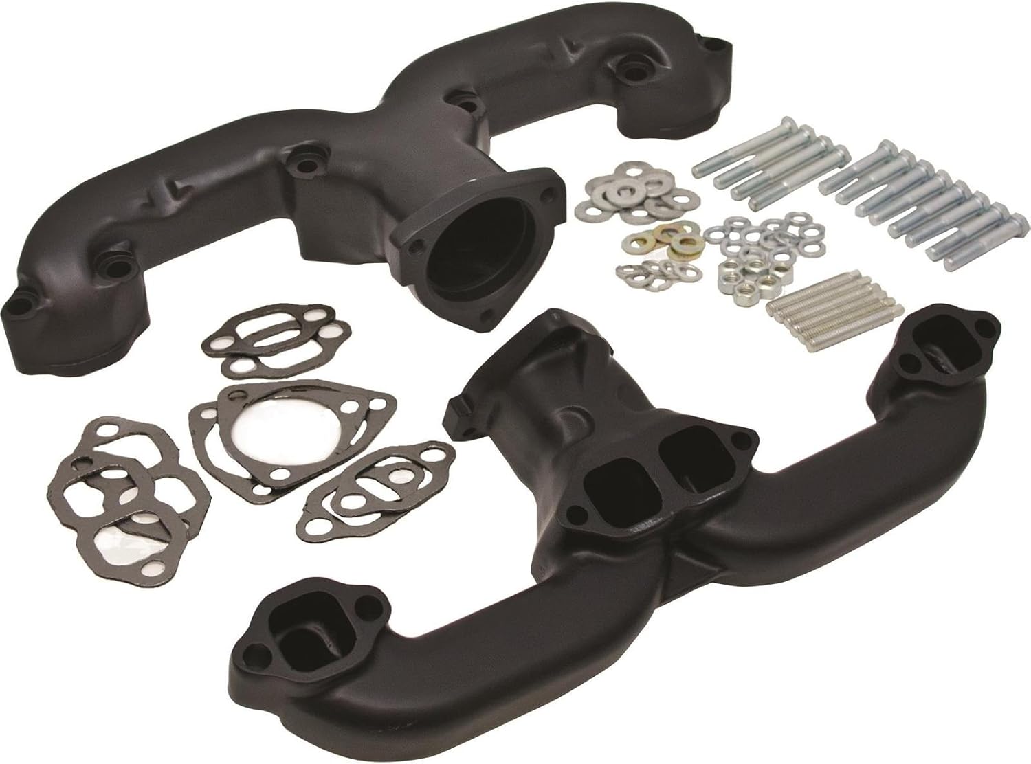 Smoothie Rams Horn Exhaust Manifolds, Small Block Fits Chevy, Black