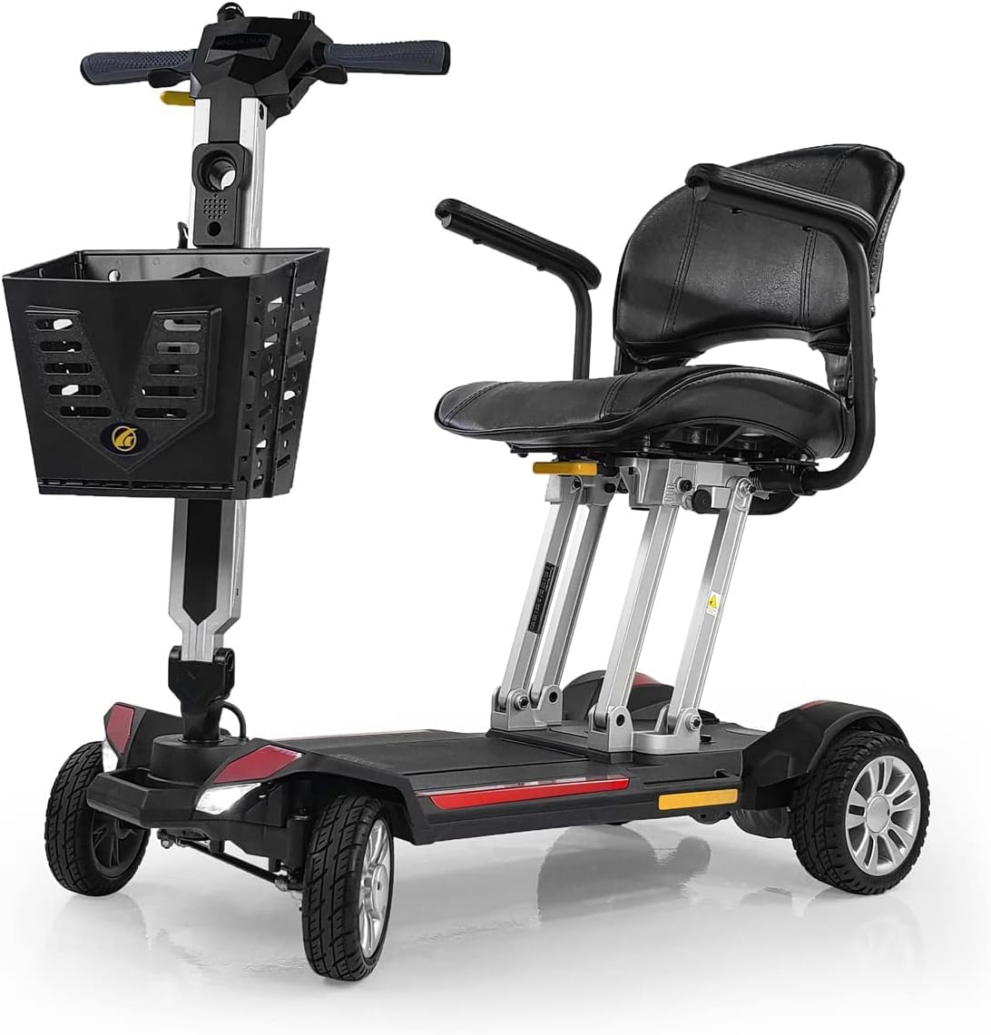 Buzzaround Carry On 4 Wheel Travel Scooter by Golden Technologies-Red