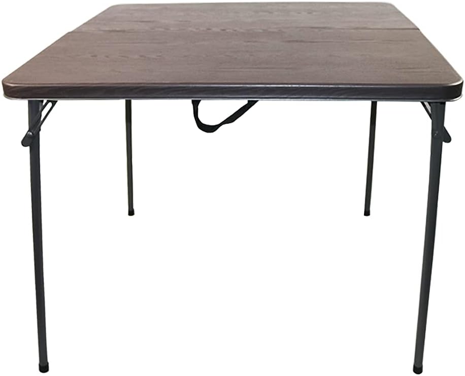 Nclybliy 38'' Folding Card Table Square,Portable Folding Camping Table for Outdoor Indoor Easy Clean,White