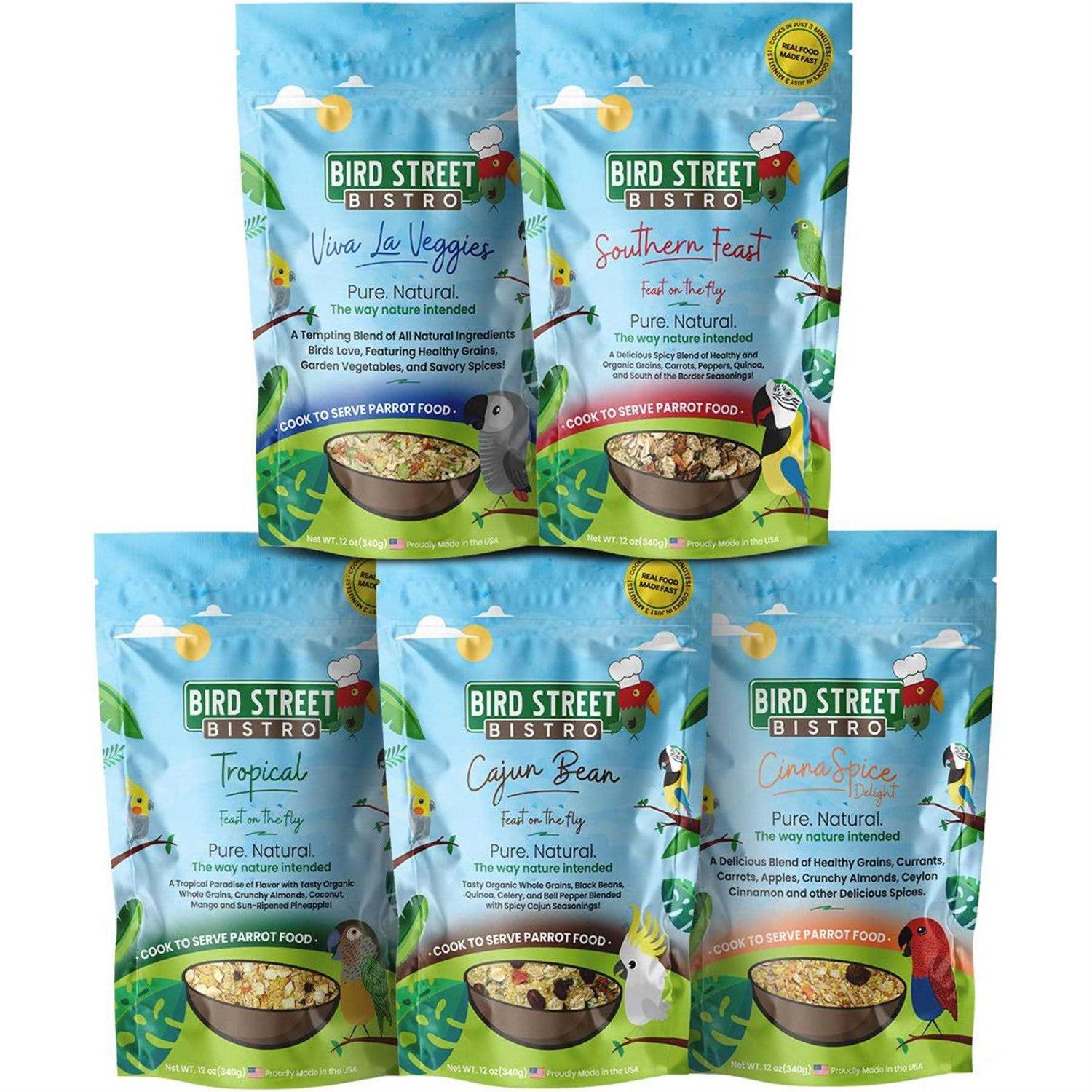 Bird Street Bistro Parrot Food Sample Pack - Pet Supplies online store