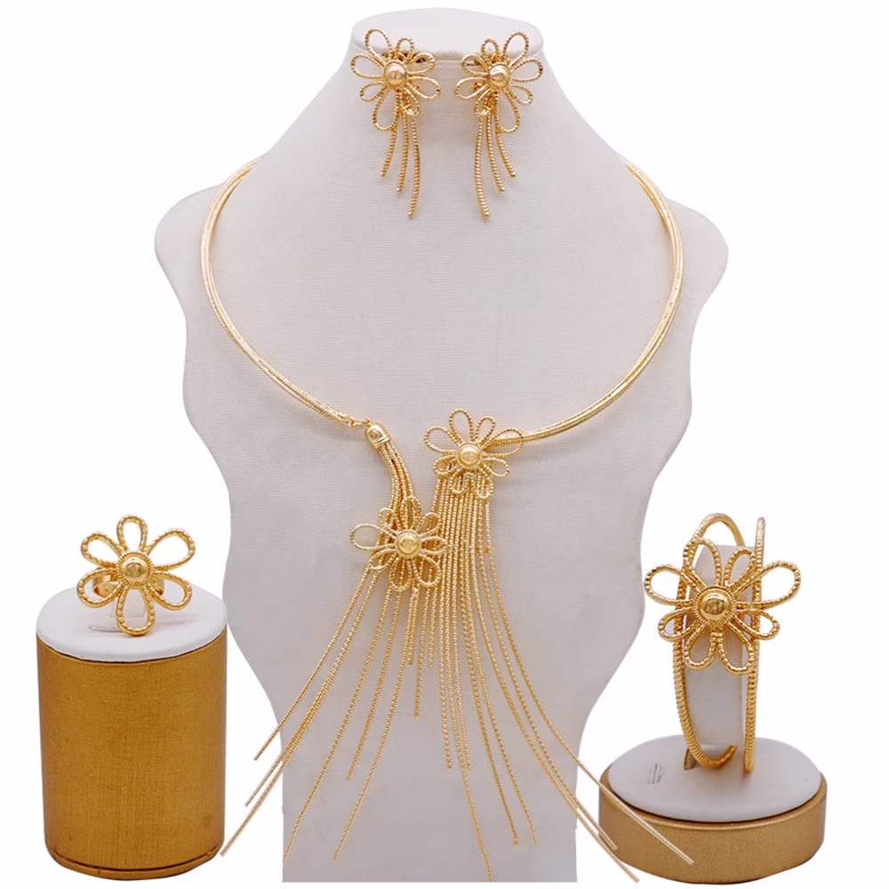24K Gold Color Fine Jewelry Set