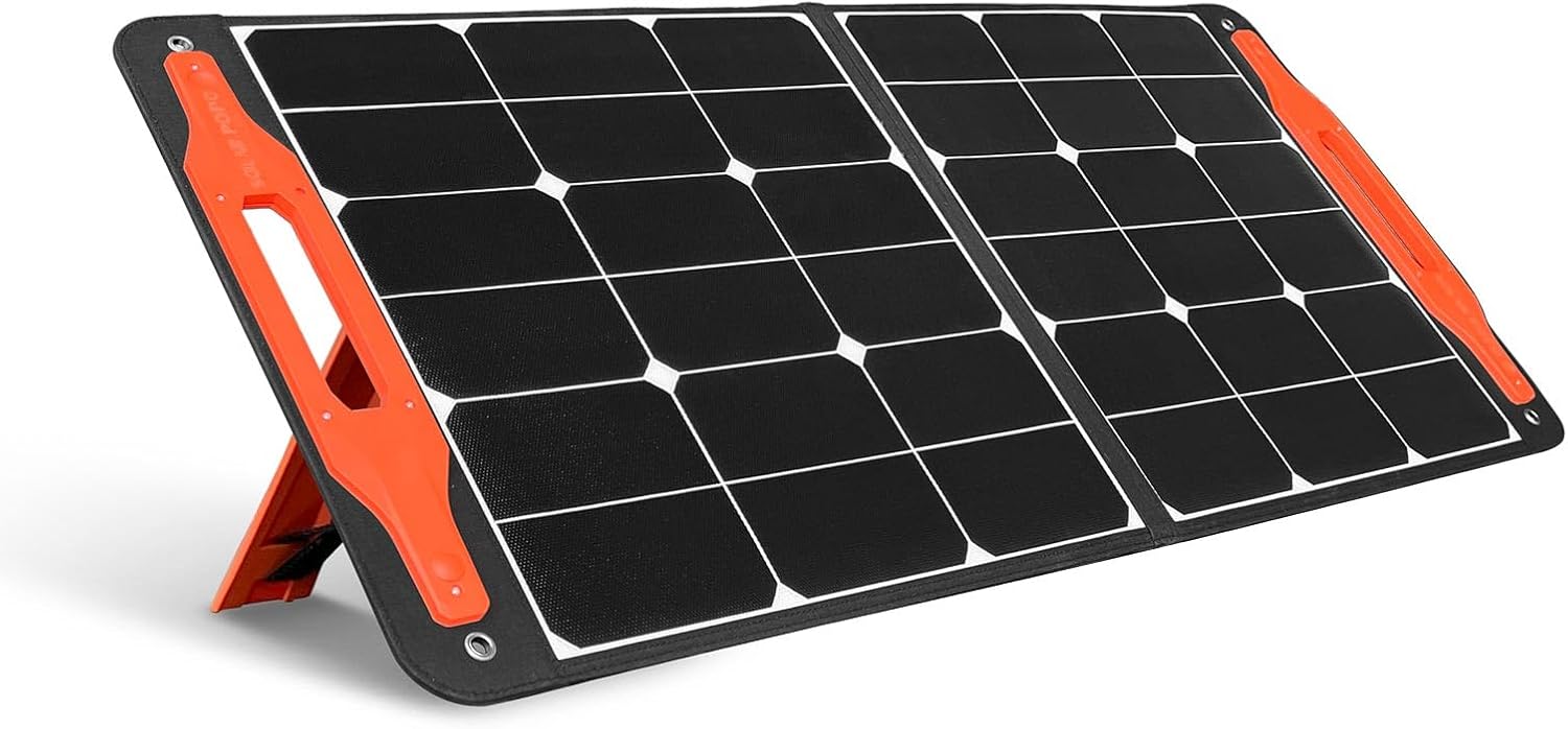 100W Portable Solar Panel Foldable Solar Panel Charger US Solar Cells with USB Outputs for Power Station Generator Phones Tablets Outdoor Camping RV