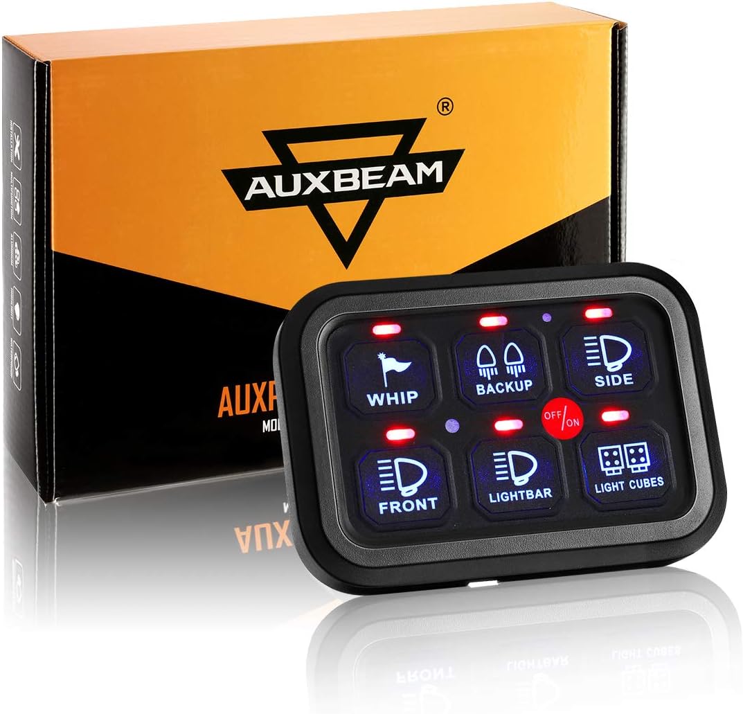 Auxbeam 6 Gang Switch Panel Automatic Dimmable