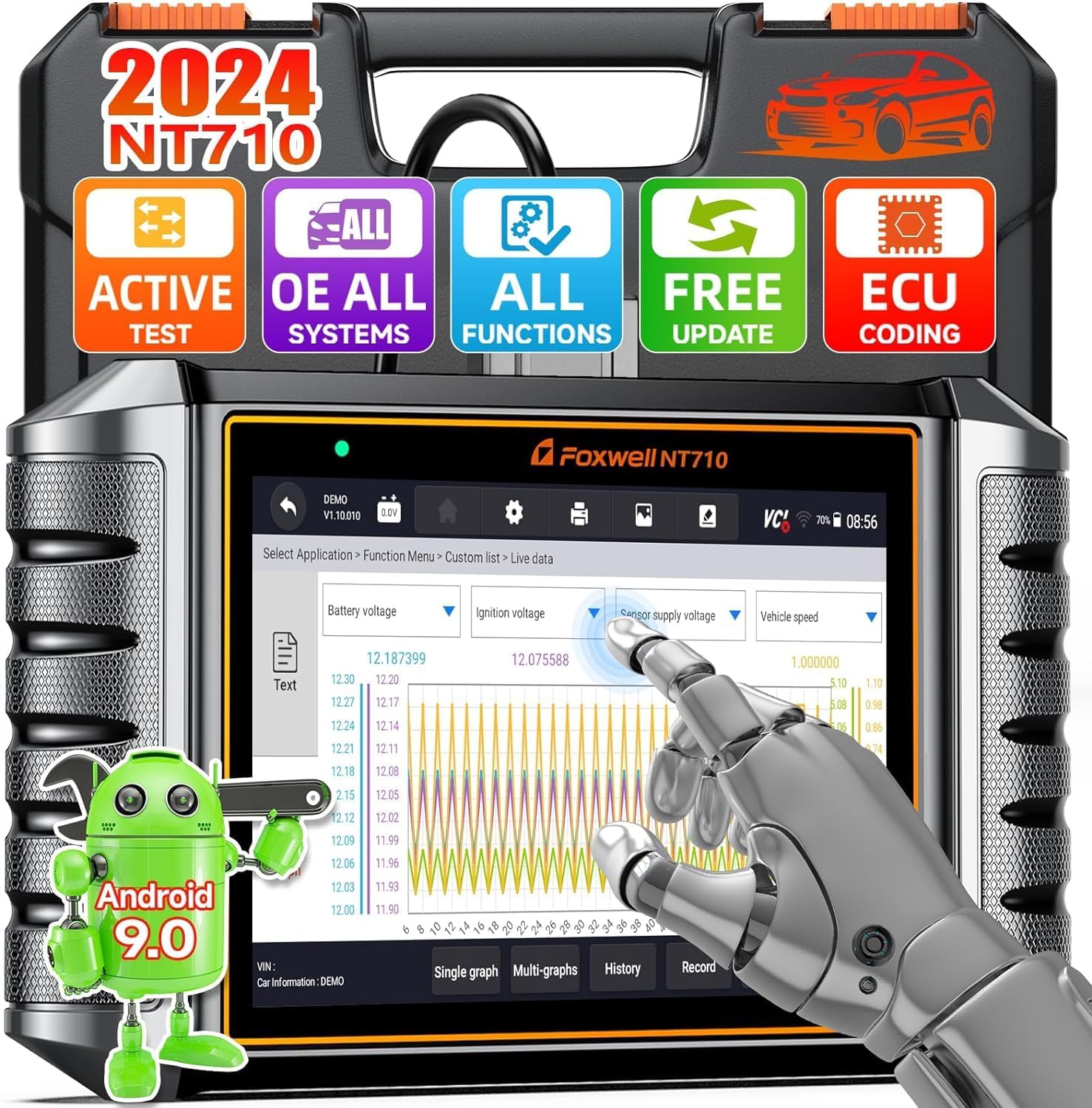 FOXWELL NT710 fit for Toyota Lexus Scion OBD2 Scanner Bi-Directional Control Full System Code Reader Diagnostic Scan Tool