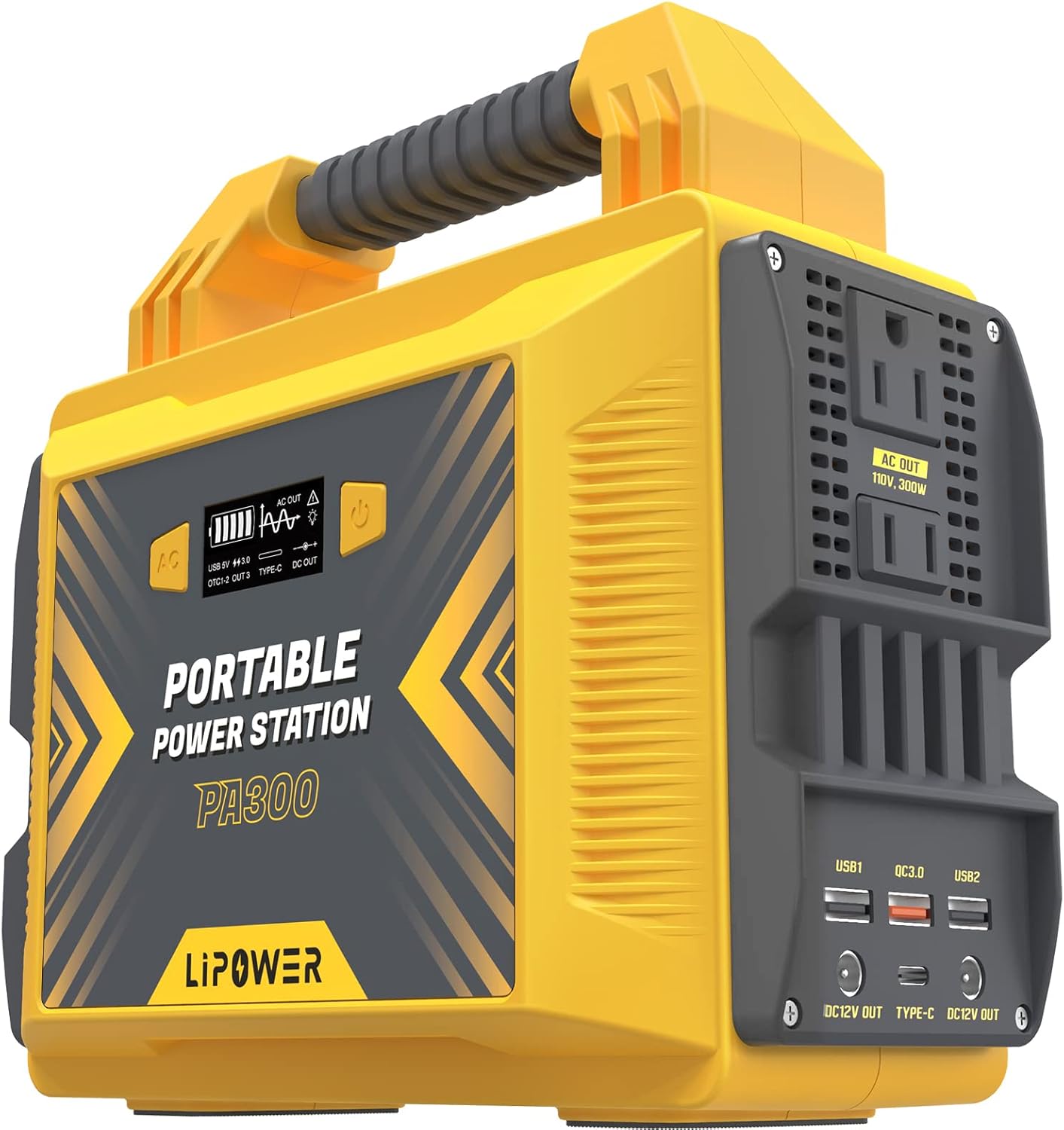 LIPOWER 300W Portable Power Station, Average 25 Phone Recharges, 2-4 Nights for CPAP, 296Wh Portable Solar Generator Power Supply for RV Camping