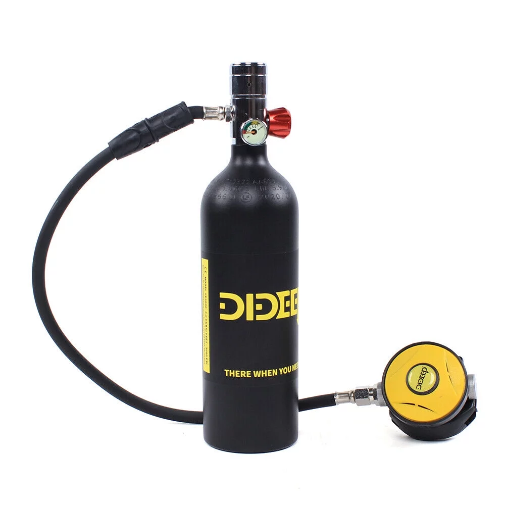 Mini Scuba Diving Case Kit 1.0L Oxygen Tank Pump Equipment Underwater Breath
