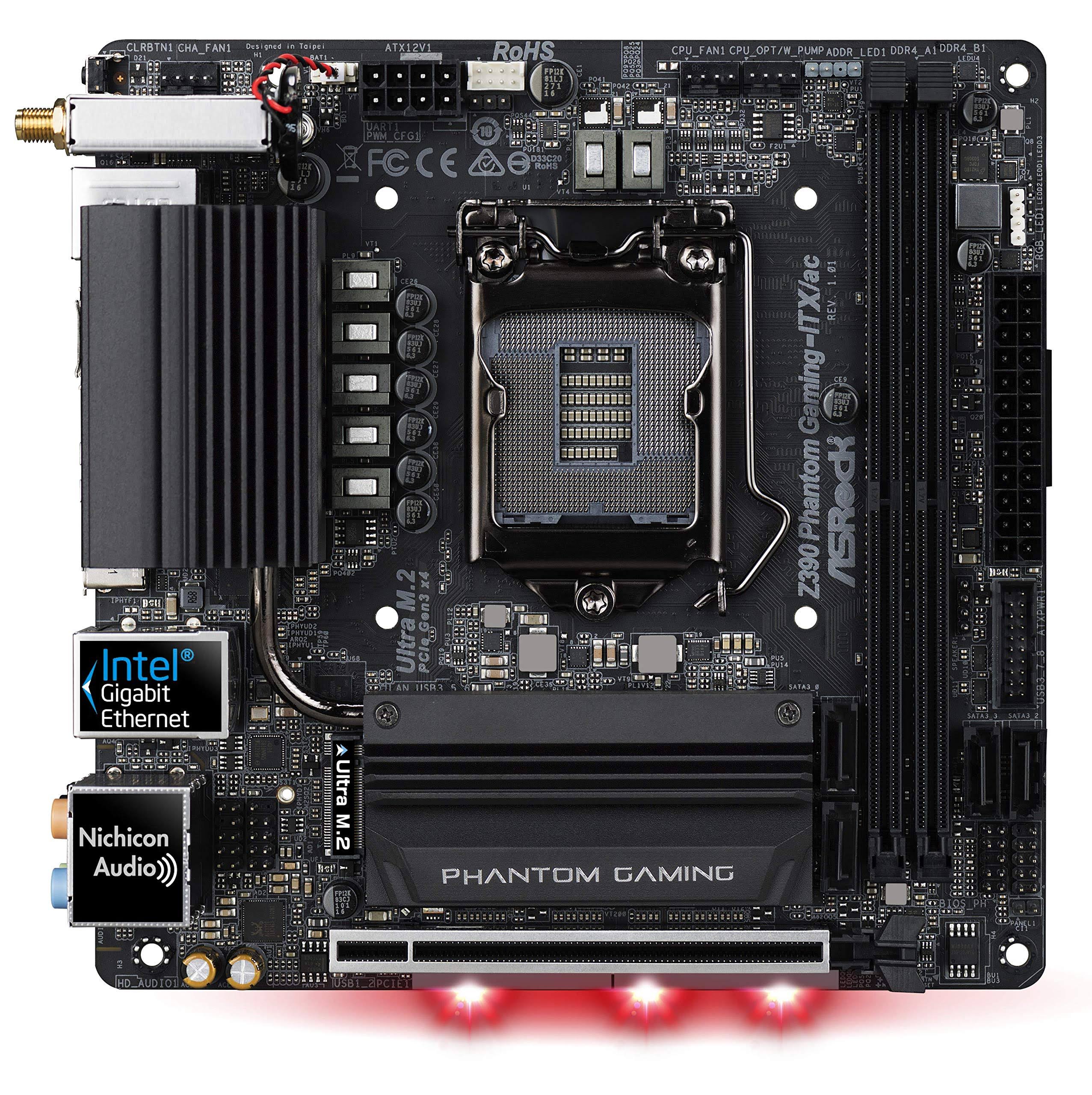 ASRock Z390 Phantom Gaming-ITX/ac with Intel Z390 Mini-ITX Motherboard - LGA1151 Socket
