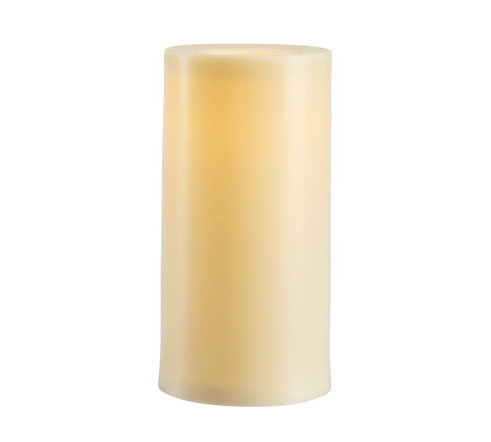 Flameless Outdoor Pillar Candle, Ivory - 6 x 12x22 - Candles u0026 Homescents - Home Decor