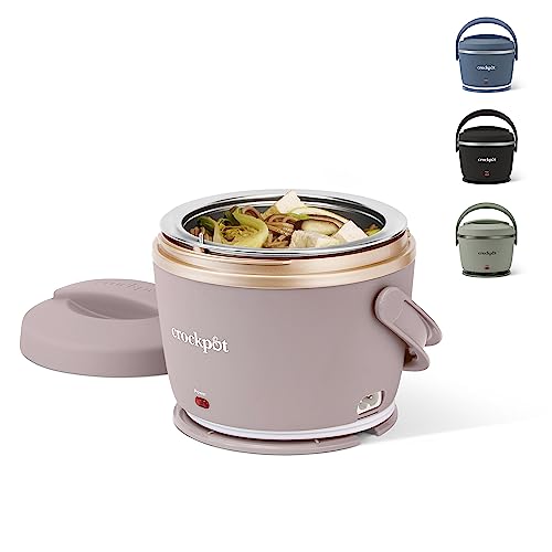 Crock-Pot Portable Electric Lunch Box, 20-Ounce Food Warmer, Moonshine Green | Ideal for Travel, On-the-Go | Keeps Food Spill-Free
