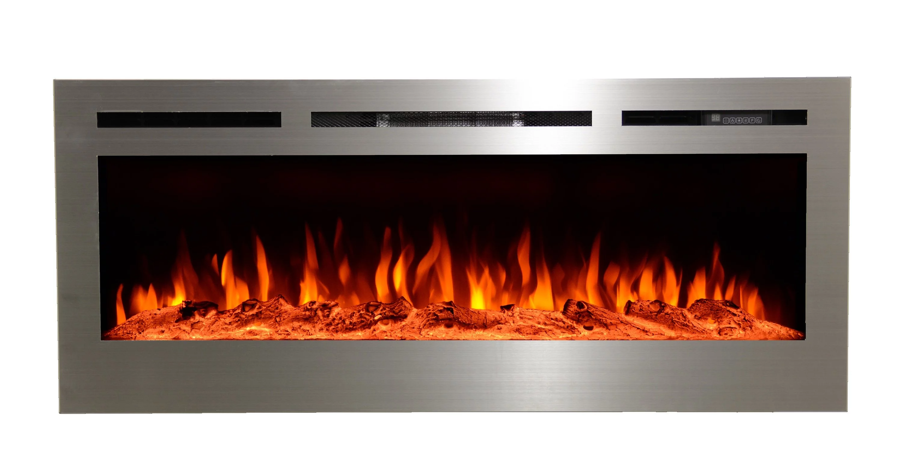 The Sideline Deluxe by Touchstone - 50" Electric Fireplace- Stainless Steel