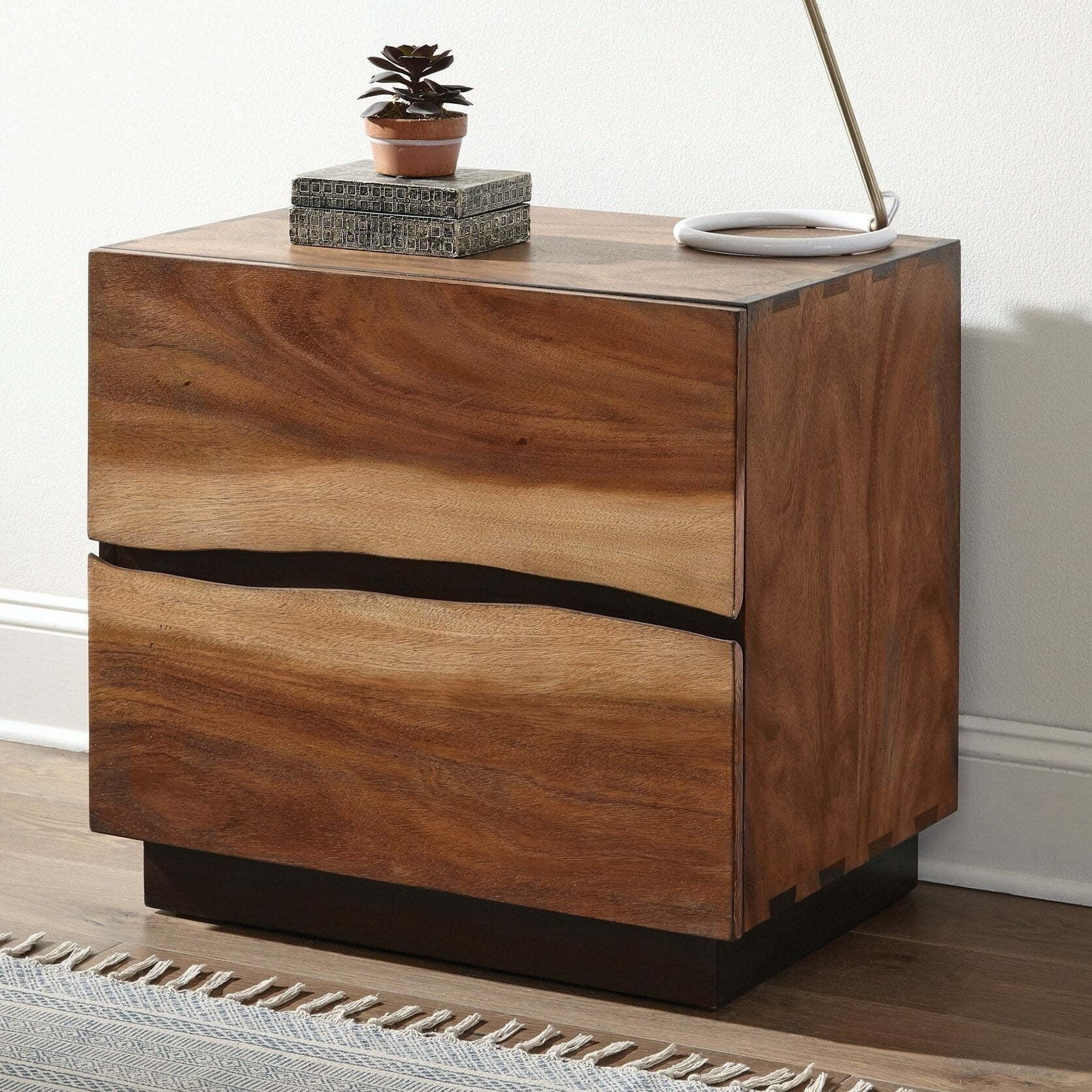 Coaster  Furniture Winslow Smokey Walnut and Coffee Bean 2-drawer Nightstand